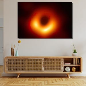 Black Hole Ready To Hang Canvas,First Black Hole Photo Poster,First Black Hole Real Photo Canvas Wall Art,Nasa Wall Art,Space Wall Art Print