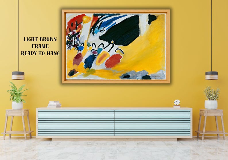 Kandinsky Impression III Art Print, Colorful Abstract Painting, Canvas or Poster image 1