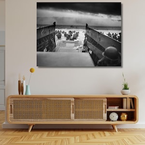 In die Klauen des Todes Omaha Beach Landing Craft D-Day Foto Fotografie, Omaha Beach Poster, Normandie Inspiration, D Day Bild, Schlachtschiff