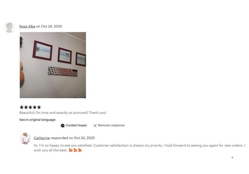 The image is a collage of three pictures, each with a different background, and it is a wall hanging with three framed pictures.