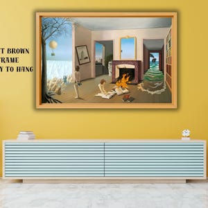 Dominique Appia Canvas Wall Art, Between The Holes of Memory Canvas Print, Surrealism Wall Art, Reproduction Wall Art, Surreal Wall Art