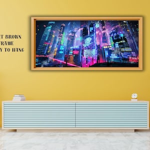 Cyberpunk City Poster Print, Cyberpunk Poster Print, Cyberpunk City Canvas Poster, Neo Futuristic Wall Art, Cyberpunk City Wall Art Print