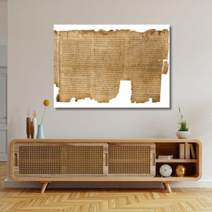 Isaiah Scroll Art Print, 1st Century BCE Manuscript, Gallery Quality