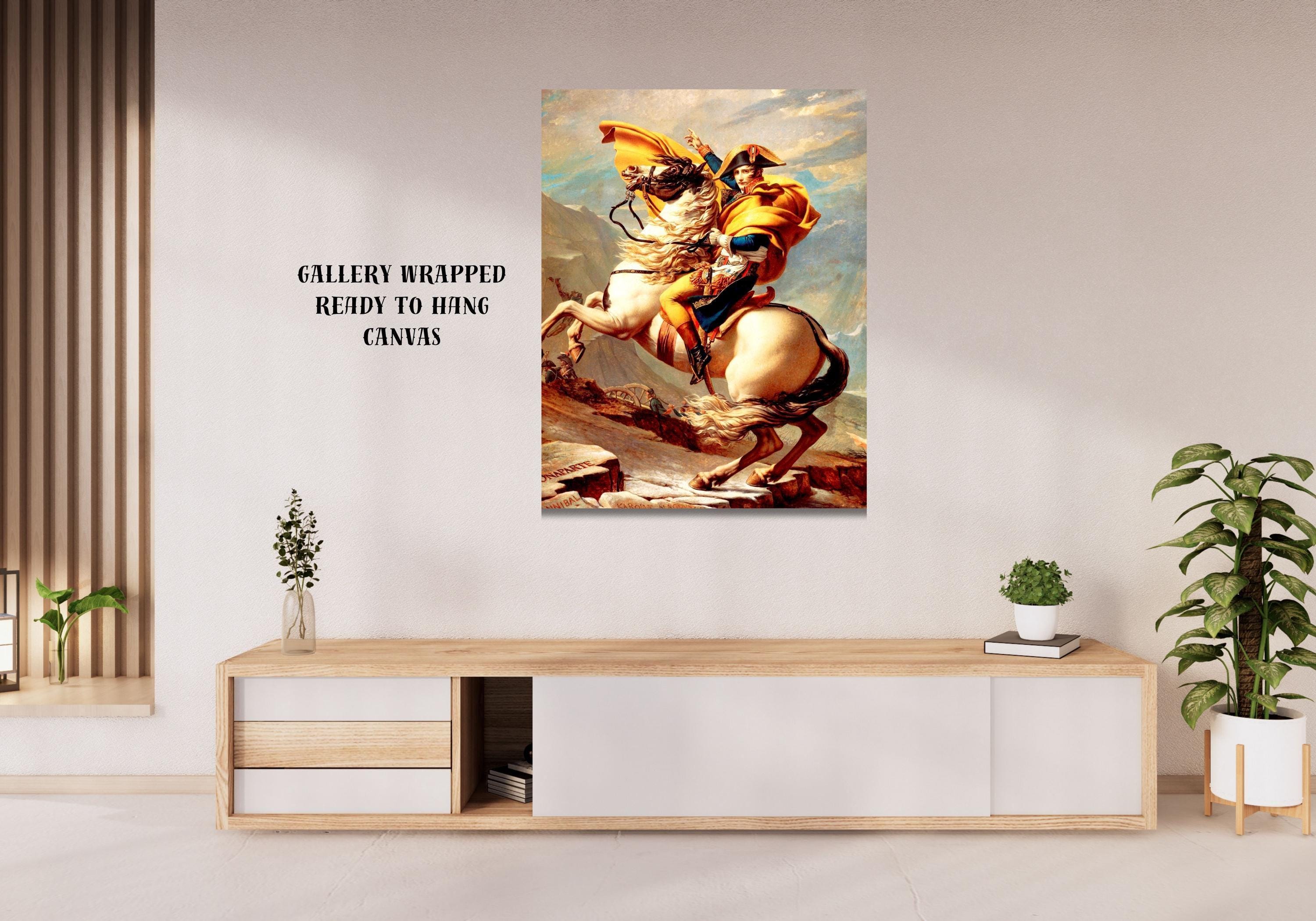 Napoleon Crossing the Alps Canvas Print, Louis David Art, Home
