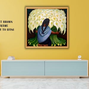 Diego Rivera The Flower Seller, 1941 Art Print, Diego Rivera Canvas Wall Art, Diego Rivera Poster , Flower Canvas Poster & Panel,Wall Decor