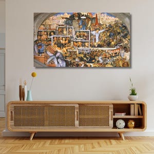 Diego Rivera Mexican Bricklayers Painting Poster, Diego Rivera Exebition Print, Diego Rivera Artwork Wall Art, Diego Rivera Exhibition Print