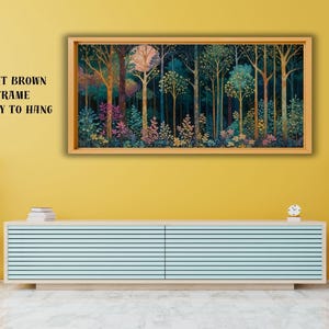 Gustav Klimt Forest And Moon Lights Canvas Print,Gustav Klimt Forest Poster Print,Modern Wall Art,Famous Canvas Wall Art,Vintage Art Print