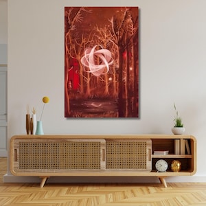 Remedios Varo Canvas Print, Odbicie księżyca, Sztuka fantasy, Sztuka vintage