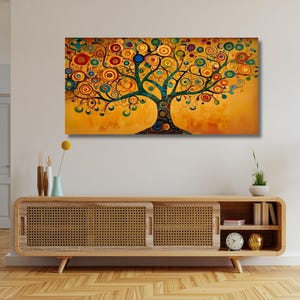 Gustav Klimt Style The Tree of Life Canvas Wall Art,Gustav Klimt Canvas Wall Art,Gustav Klimt The Tree of Life,Gustav Klimt Artwork Canvas