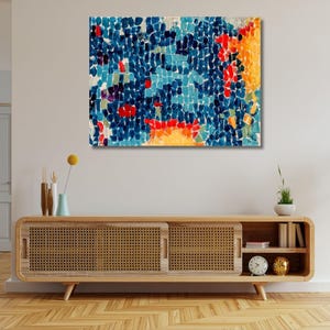 Alma Thomas POSTER incorniciato Arte murale, stampa poster, stampa artistica Alma Thomas, poster di vernice colorata, stampa su tela Alma Thomas Blast Off