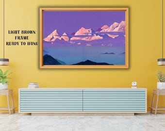 Kangchenjunga Art Print door Nicholas Roerich, Himalaya-berglandschap