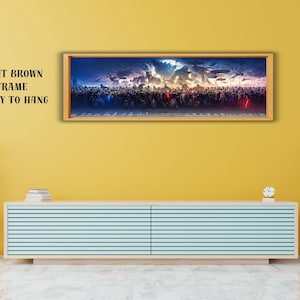 150 Movie Characters Ready To Hang Canvas, Blockbuster Fine Art Panorama Print, Canvas Art Prints, Movie Pano on Canvas, XXL Fan Art Canvas
