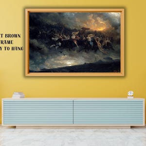 Odin's Wild Hunt Art Print: Peter Nicolai Arbo Painting, Framed Canvas