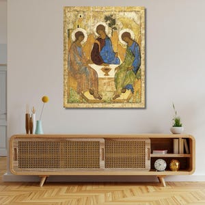 Andrei Rublev The Trinity Ready To Hang Canvas,The Trinity Poster,The Trinity by Andrei Rublev Poster,Andrei Rublev Art Gallery,Andrei Art
