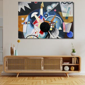 Tela firmata e pronta da appendere di Wassily Kandinsky, riproduzione pregiata, stampa artistica, Composizione VIII, grande stampa di Kandinsky, arte di Wassily Kandinsky
