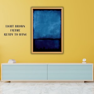 Mark Rothko Blue Black Canvas Painting, Minimalist Art, Modern Wall Decor, Ready to Hang,Abstract Art,Mark Rothko Canvas Art,Mark Rothko Art