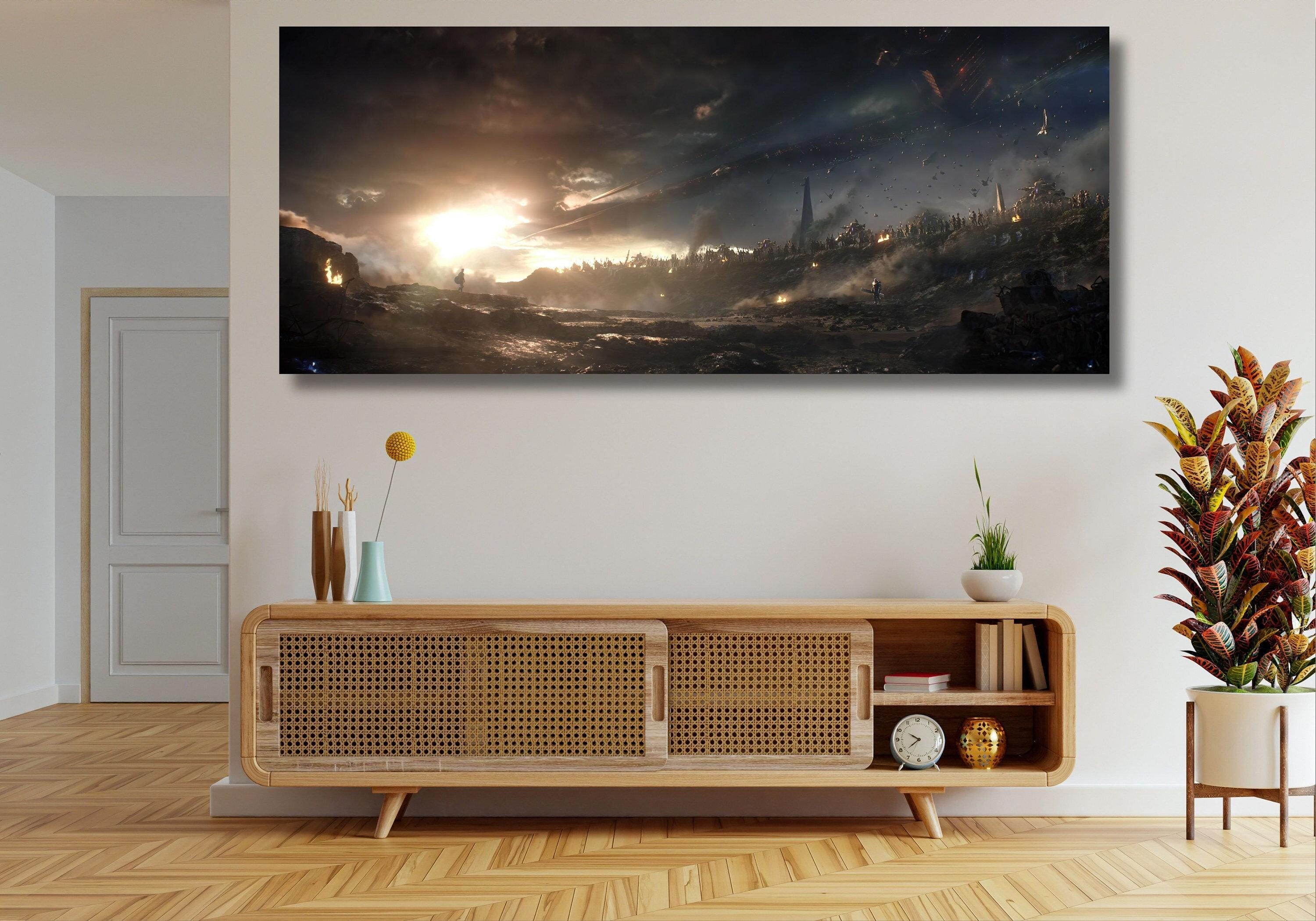 アベンジャーズ デジタルアート キャンバス Avengers Endgame Canvas Wall Art, Captain America Vs Thanos Army
