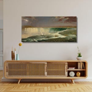 Cuadro en lienzo de Frederic Edwin Church, Cataratas del Niágara, Impresión artística vintage