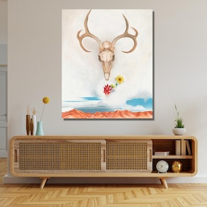 Georgia O&#39;Keeffe Artwork Ready To Hang Canvas,Georgia O&#39;Keeffe,Vintage Wall Art,Landscape Poster,Modern Art,Georgia O&#39;Keeffe Flowers Poster