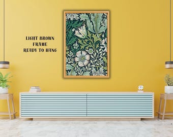 William Morris Flower Art Nouveau Poster, V&A Museum Print