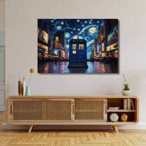 Canvas Doctor Who Tardis Box Times Square Doctor Who Wall Art New York Art Wall Art Box Doctor Who Gifts Doctor Who Tardis Tardis Canvas Art