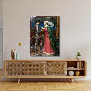 John William Waterhouse Canvas Wall Art, Framed Poster PrintHome Decor, Waterhouse Tristan and Isolde with the Potion Art Print,Reproduction