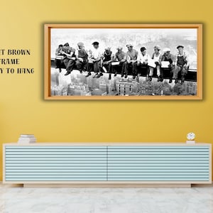 Lunch Atop Skyscraper Poster, NYC Construction Workers, Black & White Photography