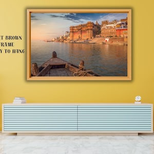 Varanasi Canvas Print, India Wall Art, India Canvas Art,Varanasi Diwali Night Art Painting,Varanasi Large,Varanasi Framed,Varanasi Wall Art
