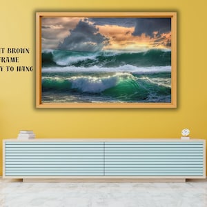 Ocean Canvas Art, Ocean Wall Art, Sea Waves Canvas Print, Nature Landscape Canvas Art,Storm Art Storm Canvas Storm Decor Storm Home Canvas
