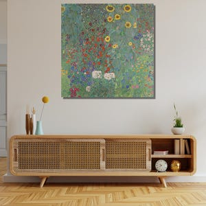 Gustav Klimt Sunflowers In The Garden Ready To Hang Canvas,Gustav Klimt Art Gallery,Gustav Klimt Wall Art,Home Gift,Gustav Klimt Poster Art