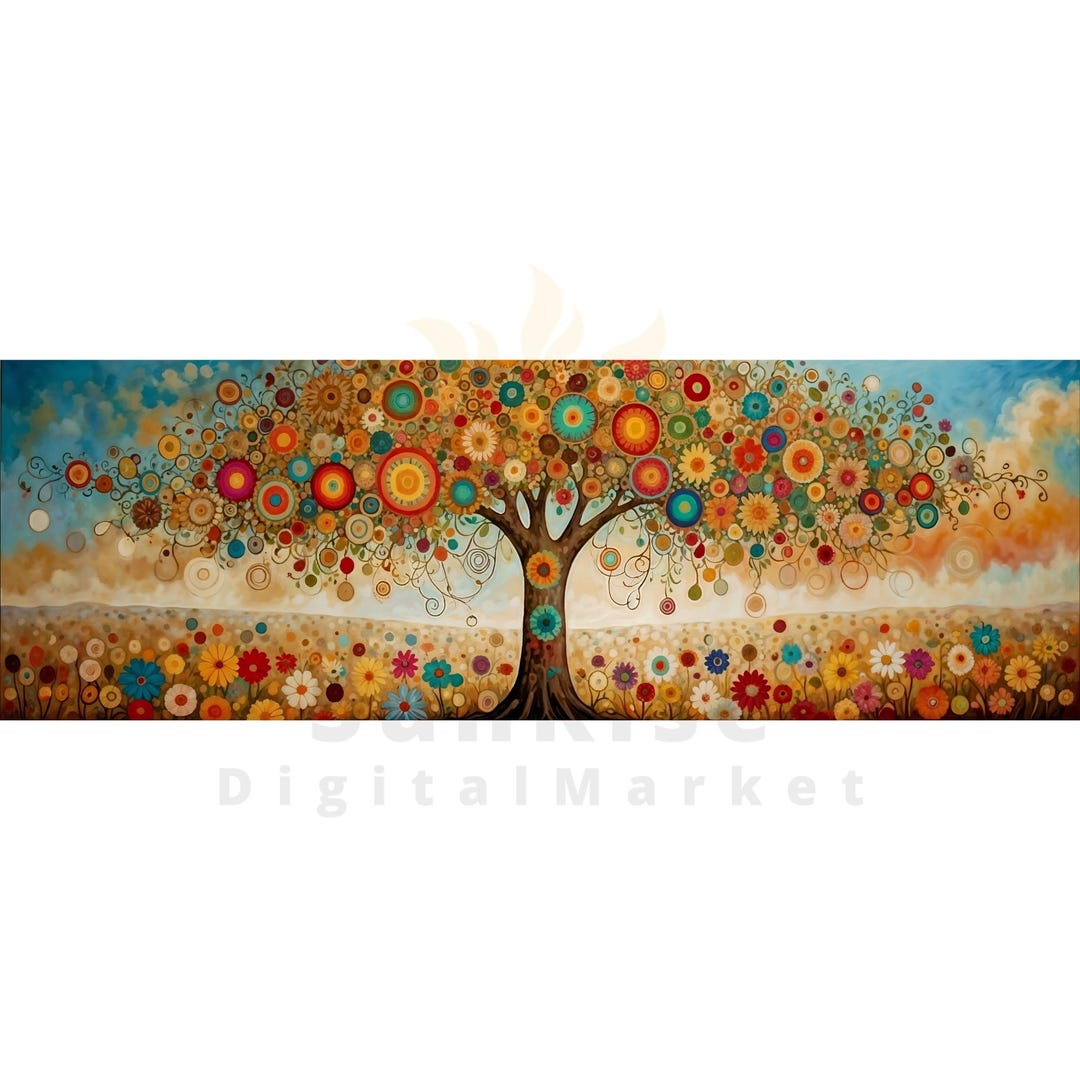 Gustav Klimt Tree of Life Canvas Art: Extra Large Framed Wall Decor - Etsy