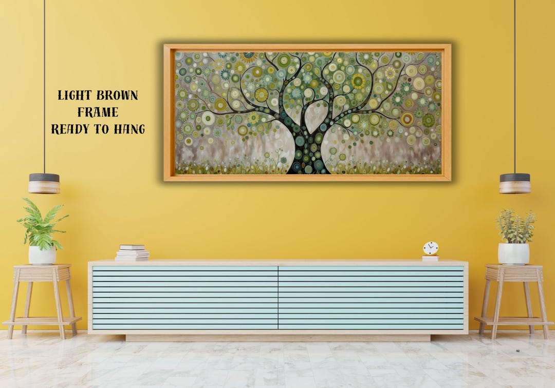 Gustav Klimt Tree of Life Canvas Framed Wall Art - Etsy