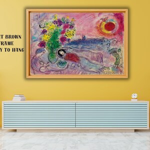 Marc Chagall Colour Of Life Art Print,Marc Chagall Canvas Wall art,Abstract Colourful Painting,Chagall Canvas Poster & Panel,Wall Decor