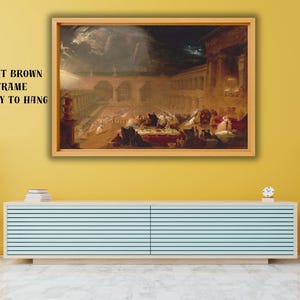 John Martin Canvas Wall Art John Martin Belshazzar Feast (1841) Poster Pandemonium by John Martin Canvas Wall Art Design Kids Room Gift