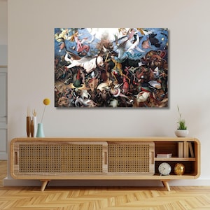 Pieter Bruegel The Fall of the Rebel Angels 1568 Poster Print,Renaissance painting Canvas Wall Art Pieter Bruegel Reproduction Home Decor