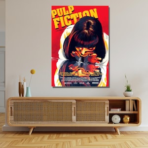 Mia Wallace Ready To Hang Canvas,Pulp Fiction Poster,Mia Wallace Poster,Pulp Fiction Movie,Pulp Fiction Mia Canvas Decor,Mia Wallace Print