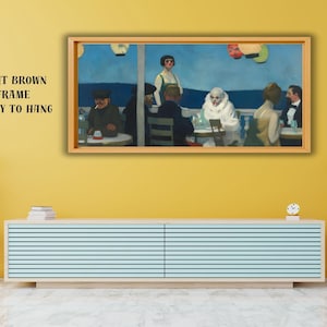 Soir Bleu van Edward Hopper, expressionistische kunstcanvas