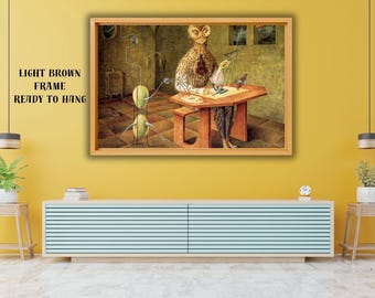 Remedios Varo Canvas Art Print: Surrealist 'Creation of Birds'