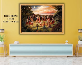 Radha Krishna-danskunstcanvas: hindoecadeau, beroemd kunstwerk