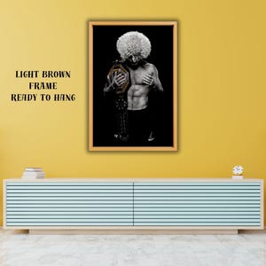 Khabib Nurmagomedov Canvas Wall Art Khabib Nurmagomedov Poster UFC Wall Art Frame MMA | Khabib Nurmagomedov Art Print , Ready to Hang
