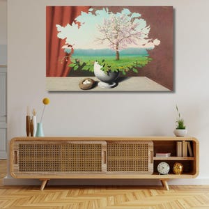 RENÉ MAGRITTE The Plagiarism Canvas Wall Art,Magritte Lithograph Poster,René Magritte Canvas Wall Art, Rene Magritte Artwork,Rene Gallery