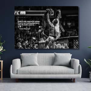 Conor McGregor Quote Ready To Hang Canvas, UFC MMA Wall Decor, Sports Art Canvas, Bedroom Wall Decor,Sports Bar,Connor McGregor Quote Canvas