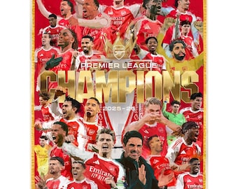 Arsenal Champions Premier League 2025-2026 Vainqueur Un club, notre club, nous sommes l'Arsenal Poster