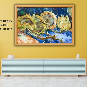 Lienzo decorativo de girasoles, estilo Van Gogh, decoración floral colorida para la pared