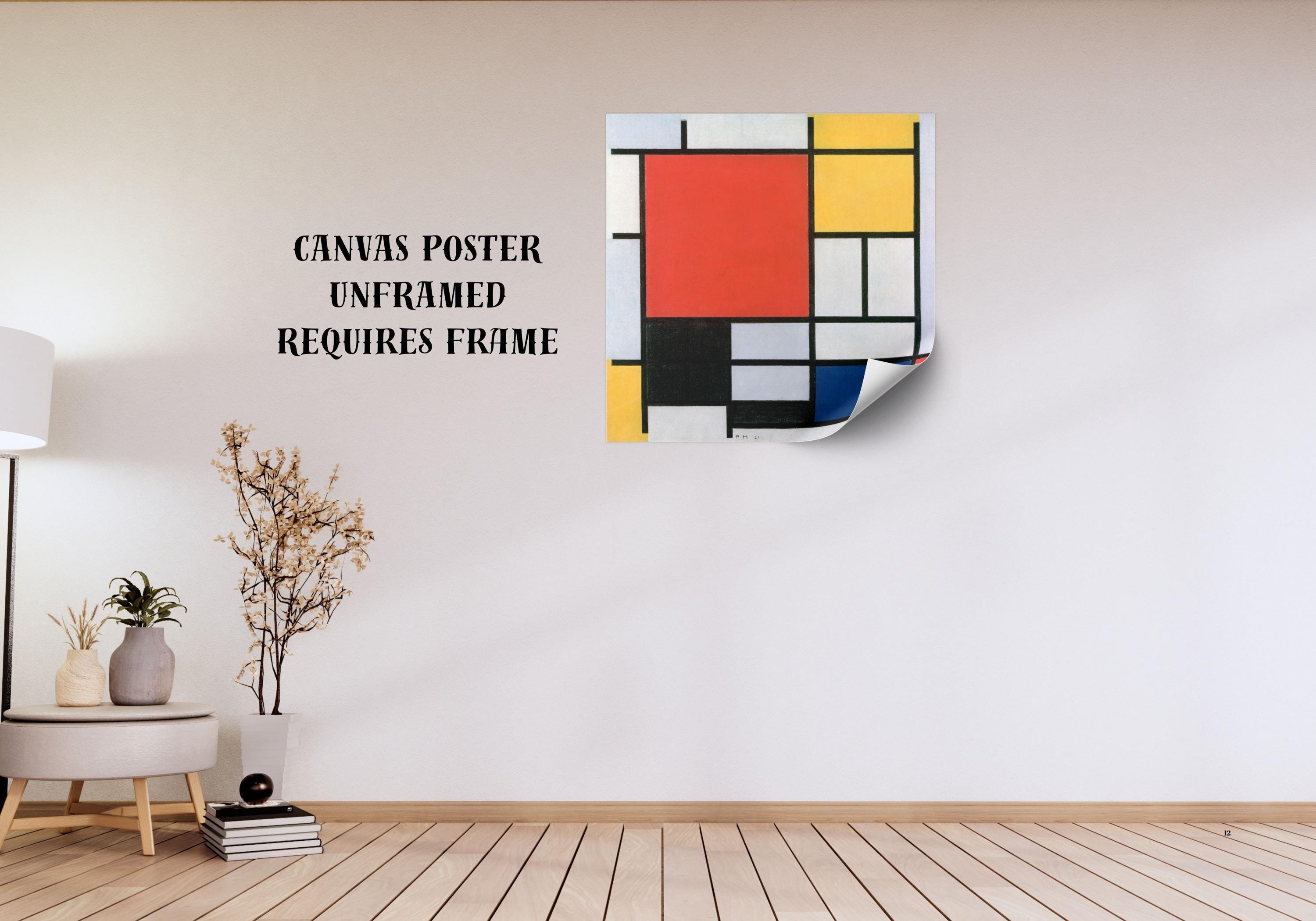 Piet Mondrian Composition Red Yellow Blue and Black Canvas Print