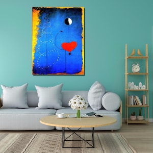 JOAN MIRO Ready To Hang Canvas, 1925 by Joan Miro Dancer Exhibition Poster, Joan Miro Print,Surrealism Art,Dancer 1925 CANVAS Wall Art Print