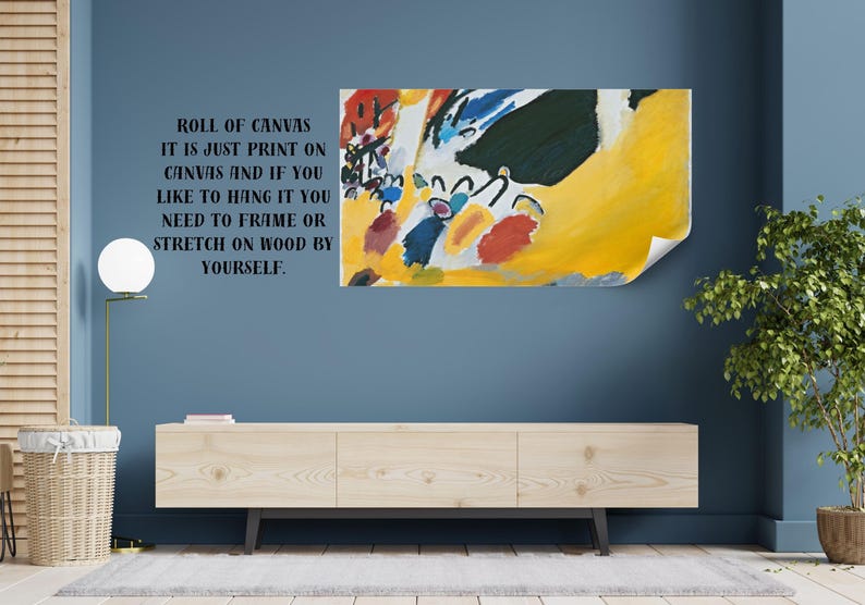 Kandinsky Impression III Art Print, Colorful Abstract Painting, Canvas or Poster image 3