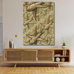 Escher Depth Pictures and Dreams Canvas Wall Art