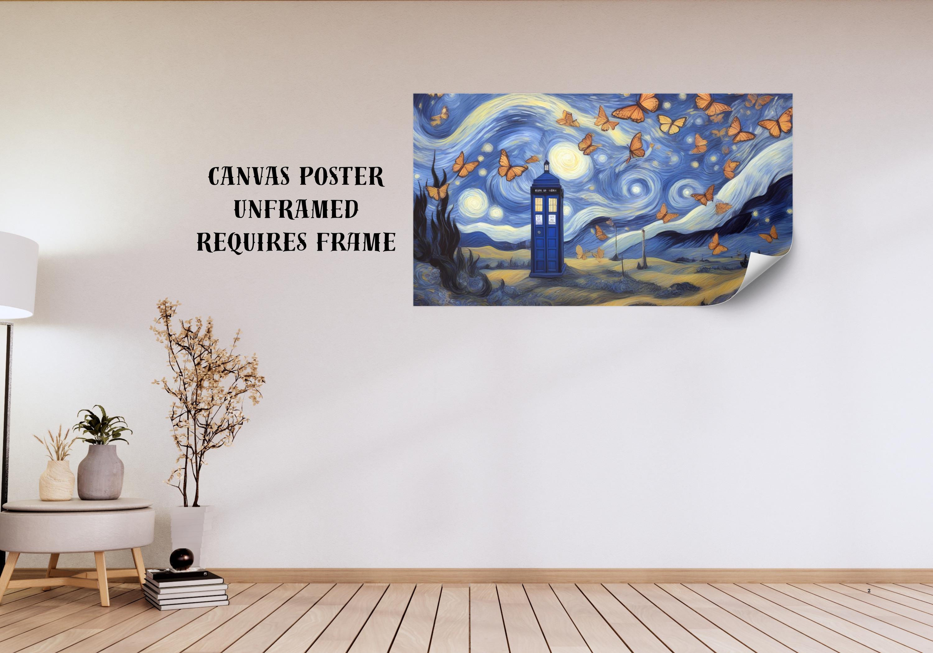 Doctor Who Tardis Box Vincent Van Gogh Canvas Wall Art Poster ...