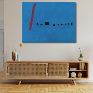 JOAN MIRO BLUE Ready To Hang Canvas, 1925 by Joan Miro Dancer Exhibition Poster, Joan Miro Print,Surrealism Art,Dancer 1925 Canvas Wall Art